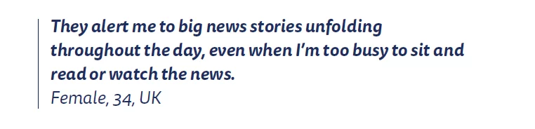 opinion about push notification from the end user publishing
